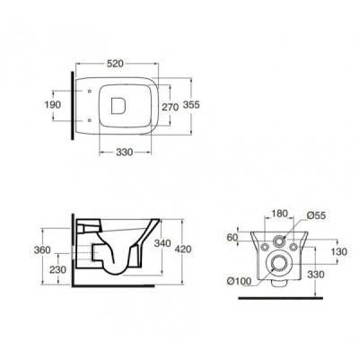 Будкрам купить Унитаз подвесной Azzurra Prua PRU100ECO1SOSKPRU1800F безободковый Унитаз подвесной Azzurra Prua PRU100ECO1SOSKPRU1800F безободковый 4