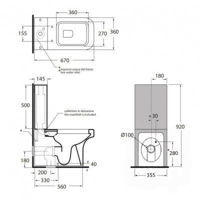 Будкрам купить Унитаз-компакт Azzurra Tulip TUO100B1MBPTUL1800F Унитаз-компакт Azzurra Tulip TUO100B1MBPTUL1800F 4
