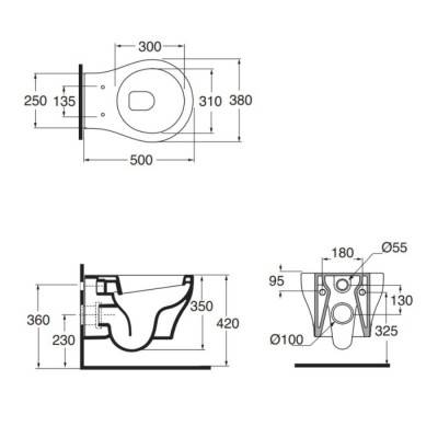 Будкрам купити Унітаз підвісний Azzurra Vera VER100B1SOSKVER1848TIF Унітаз підвісний Azzurra Vera VER100B1SOSKVER1848TIF 4