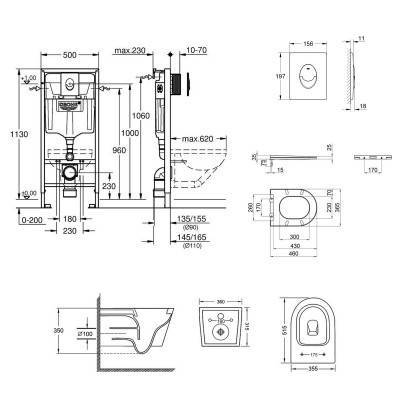 Будкрам купить Набор инсталляция 4 в 1 Grohe Rapid SL 38721001 + унитаз с сиденьем Qtap Swan QT16335178W Набор инсталляция 4 в 1 Grohe Rapid SL 38721001 + унитаз с сиденьем Qtap Swan QT16335178W 4