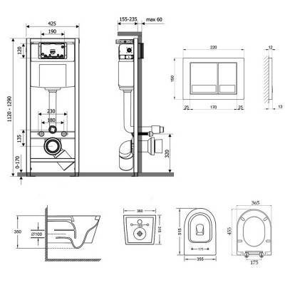 Будкрам купить Набор Qtap инсталляция Nest M425-M06CRM + унитаз с сиденьем Swan QT16335178W Набор Qtap инсталляция Nest M425-M06CRM + унитаз с сиденьем Swan QT16335178W 4
