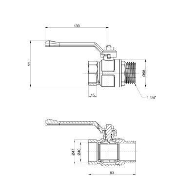 Будкрам купити Кран кульовий Icma 1"1/4 прямий №352 Кран кульовий Icma 1"1/4 прямий №352 4