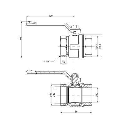 Будкрам купити Кран кульовий Icma 1"1/4 прямий №350 Кран кульовий Icma 1"1/4 прямий №350 4