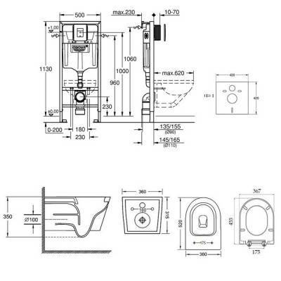 Будкрам купить Набор инсталляция 5 в 1 Grohe Rapid SL 38827000 + унитаз с сиденьем Qtap Jay QT07335176W Набор инсталляция 5 в 1 Grohe Rapid SL 38827000 + унитаз с сиденьем Qtap Jay QT07335176W 4