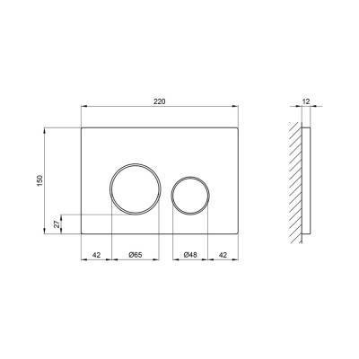 Будкрам купить Панель смыва для унитаза Qtap Nest QT0111M11V1146MB Панель смыва для унитаза Qtap Nest QT0111M11V1146MB 4
