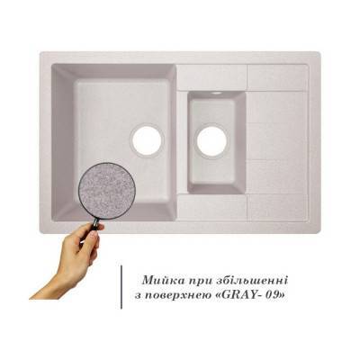 Будкрам купить Кухонная мойка с дополнительной чашей Lidz 780x495/200 GRA-09 (LIDZGRA09780495200) Кухонная мойка с дополнительной чашей Lidz 780x495/200 GRA-09 (LIDZGRA09780495200) 5