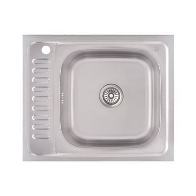 Будкрам купити Кухонна мийка Lidz 6050-R 0,6 мм Decor (LIDZ6050R06DEC)