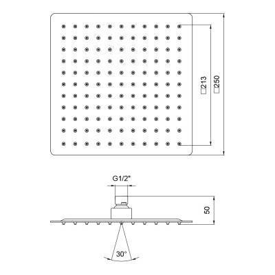 Будкрам купити Лійка для верхнього душу Lidz (CRM) 51 10 104 25, 25х25 см Лійка для верхнього душу Lidz (CRM) 51 10 104 25, 25х25 см 4
