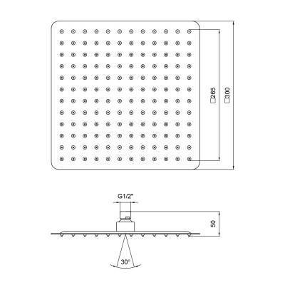 Будкрам купити Лійка для верхнього душу Lidz (CRM) 51 10 104 30, 30х30 см Лійка для верхнього душу Lidz (CRM) 51 10 104 30, 30х30 см 4