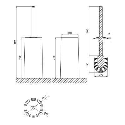 Будкрам купить Ершик для унитаза Lidz (ORA) 121.05.10 Ершик для унитаза Lidz (ORA) 121.05.10 4