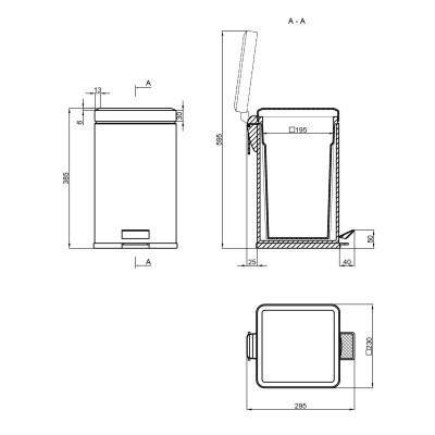 Будкрам купити Відро для сміття Lidz (CRM) 121.11.12 12 л Відро для сміття Lidz (CRM) 121.11.12 12 л 4