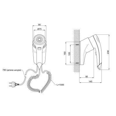 Будкрам купить Фен настенный Lidz (WHI) 130.01.91 1100 Вт Фен настенный Lidz (WHI) 130.01.91 1100 Вт 2