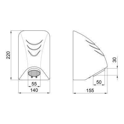 Будкрам купити Сушарка для рук Lidz (WHI) 130.01.94 600 Вт Сушарка для рук Lidz (WHI) 130.01.94 600 Вт 4