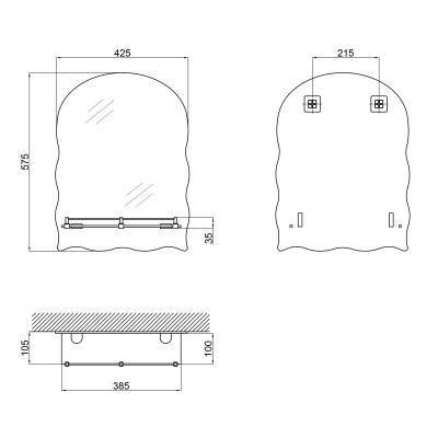 Будкрам купить Зеркало Lidz 140.07.02 425х575х105 с полкой Зеркало Lidz 140.07.02 425х575х105 с полкой 4