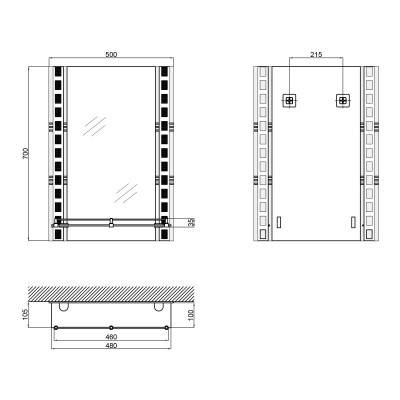 Будкрам купить Зеркало Lidz 140.07.06 500х700х105 с полкой Зеркало Lidz 140.07.06 500х700х105 с полкой 4