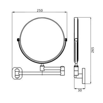 Будкрам купити Дзеркало косметичне Lidz 140.06.06 15R Дзеркало косметичне Lidz 140.06.06 15R 4