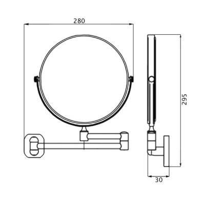 Будкрам купить Зеркало косметическое Lidz 140.06.08 20R Зеркало косметическое Lidz 140.06.08 20R 4
