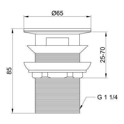 Будкрам купити Донний клапан для раковини Lidz (CRM) 47 00 004 00 з переливом Донний клапан для раковини Lidz (CRM) 47 00 004 00 з переливом 4