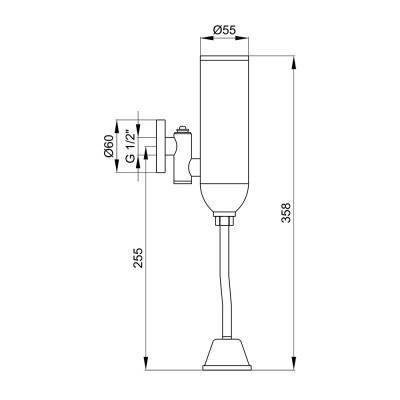 Будкрам купити Кран для пісуару сенсорний Lidz (CRM) 90 00 082 00 Кран для пісуару сенсорний Lidz (CRM) 90 00 082 00 4