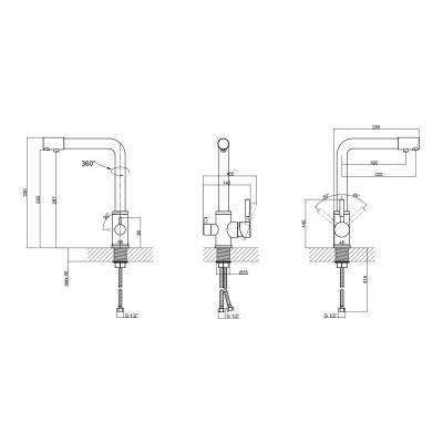 Будкрам купити Змішувач для кухні Lidz (CRM) Over 38 020 із підключенням до фільтра Змішувач для кухні Lidz (CRM) Over 38 020 із підключенням до фільтра 4