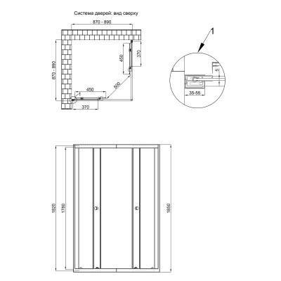 Будкрам купить Душевая кабина Qtap Presto WHI1099SP5 90х90 см, стекло Pear 5 мм без поддона Душевая кабина Qtap Presto WHI1099SP5 90х90 см, стекло Pear 5 мм без поддона 4