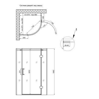 Будкрам купить Душевая кабина Qtap Virgo CRM1099AC8 90х90 см, стекло Clear 8 мм без поддона Душевая кабина Qtap Virgo CRM1099AC8 90х90 см, стекло Clear 8 мм без поддона 4