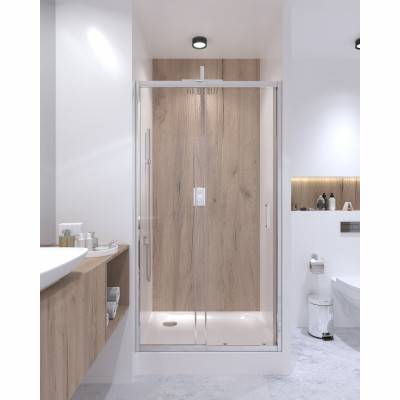 Будкрам купить Душевая дверь в нишу Qtap Taurus CRM201-11.C6 97-108x185 см, стекло Clear 6 мм, покрытие CalcLess Душевая дверь в нишу Qtap Taurus CRM201-11.C6 97-108x185 см, стекло Clear 6 мм, покрытие CalcLess 12