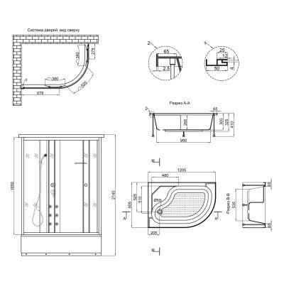 Будкрам купити Гідромасажний бокс Lidz Tani SBM120x80L.SAT.HIGH.FR, скло Frost 4мм Гідромасажний бокс Lidz Tani SBM120x80L.SAT.HIGH.FR, скло Frost 4мм 4