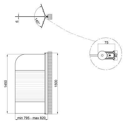 Будкрам купити Штора на ванну Lidz Brama SS80x150R.CRM.L скло Linie 6 мм, права Штора на ванну Lidz Brama SS80x150R.CRM.L скло Linie 6 мм, права 4