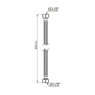 Будкрам купить Гибкая подводка для воды SD Forte ВВ 30 см SF391W30 Гибкая подводка для воды SD Forte ВВ 30 см SF391W30 3