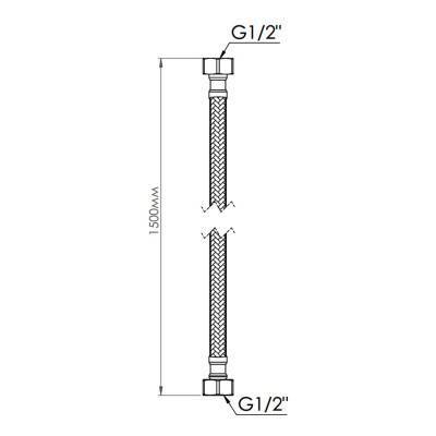 Будкрам купити Гнучка підводка для води SD Forte ВР 150 см SF391W150 Гнучка підводка для води SD Forte ВР 150 см SF391W150 3
