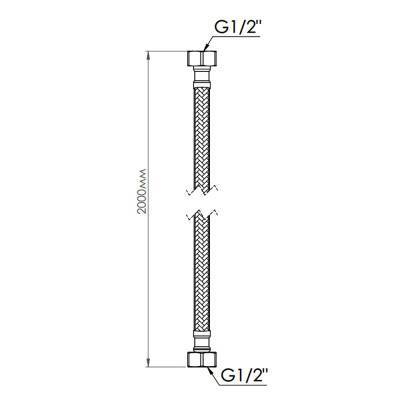 Будкрам купити Гнучка підводка для води SD Forte ВР 200 см SF391W200 Гнучка підводка для води SD Forte ВР 200 см SF391W200 3