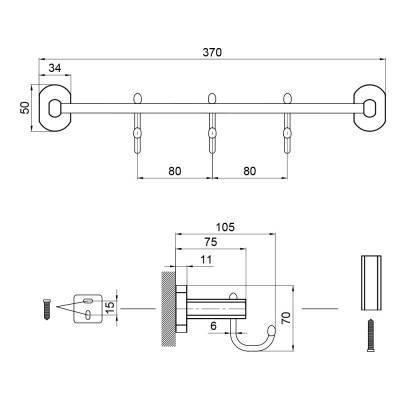 Будкрам купить Крючок Qtap Liberty BLM 1154-3 Крючок Qtap Liberty BLM 1154-3 4