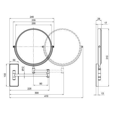Будкрам купить Зеркало косметическое Qtap Liberty BLM 1147 Зеркало косметическое Qtap Liberty BLM 1147 4