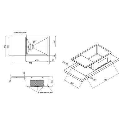 Будкрам купити Кухонна мийка Qtap D7844BR 3.0/1.2 мм Bronze (QTD7844BRPVD12) Кухонна мийка Qtap D7844BR 3.0/1.2 мм Bronze (QTD7844BRPVD12) 2