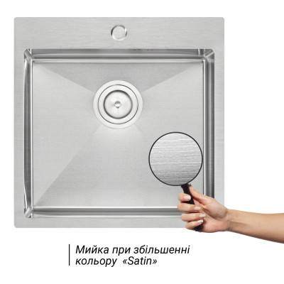 Будкрам купить Кухонная мойка Qtap D5050 2.7/1.0 мм Satin (QTD505010) Кухонная мойка Qtap D5050 2.7/1.0 мм Satin (QTD505010) 5