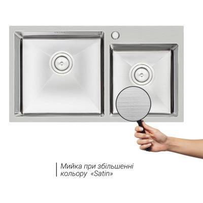 Будкрам купить Кухонная мойка с двумя чашами Qtap S7843 2.7/1.0 мм Satin (QTS784310) Кухонная мойка с двумя чашами Qtap S7843 2.7/1.0 мм Satin (QTS784310) 5
