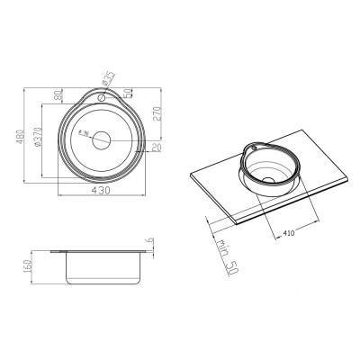 Будкрам купить Кухонная мойка Lidz 4843 0,6 мм Micro Decor (LIDZ4843MDEC06) Кухонная мойка Lidz 4843 0,6 мм Micro Decor (LIDZ4843MDEC06) 4