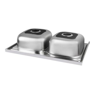 Будкрам купити Кухонна мийка з двома чашами Lidz 6080 0,8 мм Decor (LIDZ6080DEC08) Кухонна мийка з двома чашами Lidz 6080 0,8 мм Decor (LIDZ6080DEC08) 7