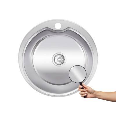 Будкрам купити Кухонна мийка Lidz 510-D Polish 0,6 мм (LIDZ510POL06) Кухонна мийка Lidz 510-D Polish 0,6 мм (LIDZ510POL06) 3