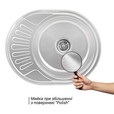 Будкрам купити Кухонна мийка Lidz 5745 0,6 мм Polish (LIDZ5745POL06) Кухонна мийка Lidz 5745 0,6 мм Polish (LIDZ5745POL06) 5