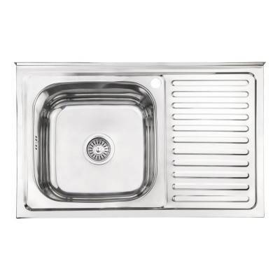 Будкрам купить Кухонная мойка Lidz 5080-L 0,8 мм Polish (LIDZ5080LPOL08)