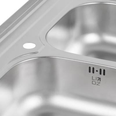 Будкрам купити Кухонна мийка з двома чашами Lidz 6080 0,8 мм Satin (LIDZ6080DBSAT8) Кухонна мийка з двома чашами Lidz 6080 0,8 мм Satin (LIDZ6080DBSAT8) 8