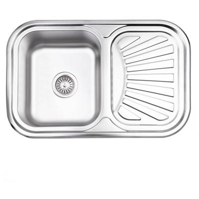 Будкрам купити Кухонна мийка Lidz 7549 0,8 мм Satin (LIDZ7549SAT8)