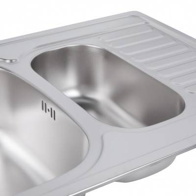 Будкрам купити Кухонна мийка з додатковою чашею Lidz 7850 0,8 мм Satin (LIDZ7850SAT8) Кухонна мийка з додатковою чашею Lidz 7850 0,8 мм Satin (LIDZ7850SAT8) 6