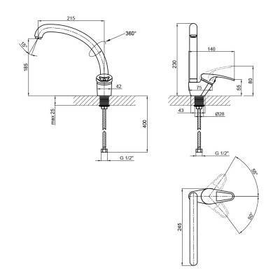 Будкрам купить Смеситель для кухни Lidz (CRM) Premiera 41 008F-3 Смеситель для кухни Lidz (CRM) Premiera 41 008F-3 4