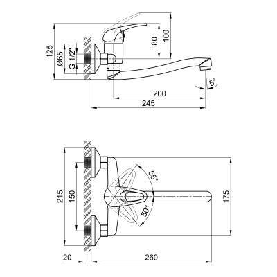 Будкрам купить Смеситель для кухни Lidz (CRM) Premiera 41 009 Смеситель для кухни Lidz (CRM) Premiera 41 009 2