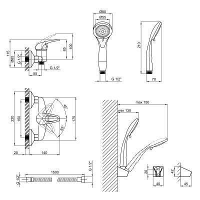 Будкрам купити Змішувач для душу Lidz (CRM) Premiera 41 010 Змішувач для душу Lidz (CRM) Premiera 41 010 2