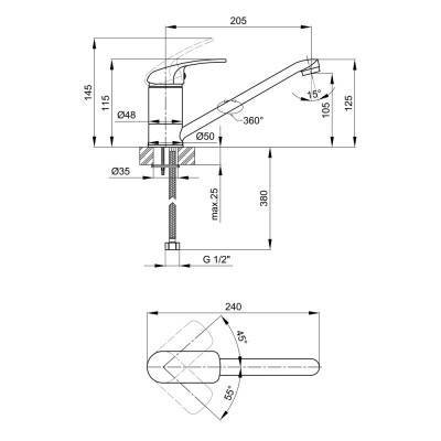 Будкрам купить Смеситель для кухни Lidz (CRM) Mars 81 002 250 мм Смеситель для кухни Lidz (CRM) Mars 81 002 250 мм 4