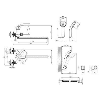 Будкрам купити Змішувач для ванни Lidz (CRM) Mars 81 005-1 New Змішувач для ванни Lidz (CRM) Mars 81 005-1 New 4